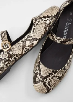 Ballerines à bride, look animalier