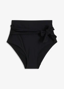 Bas de maillot sculptant taille haute avec lien à nouer, maintien fort