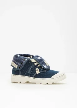 Baskets montantes Mustang en toile coton