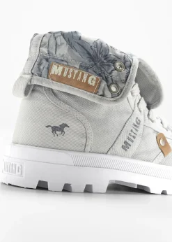Baskets montantes Mustang en toile coton