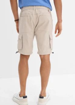 Bermuda cargo à taille élastiquée, regular