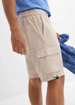 Bermuda cargo à taille élastiquée, regular