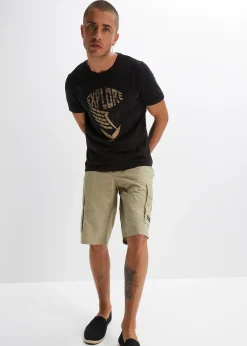Bermuda cargo à taille élastiquée, Regular