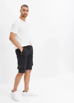 Bermuda cargo avec ceinture et taille élastiquée, Regular