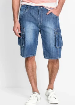 Bermuda cargo en jean, regular