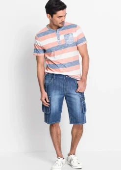 Bermuda cargo en jean, regular