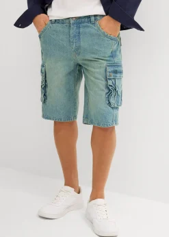 Bermuda cargo en jean, regular