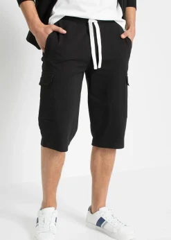 Bermuda cargo en sweat 100% coton
