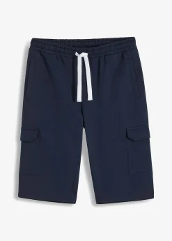Bermuda cargo en sweat 100% coton