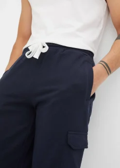 Bermuda cargo en sweat 100% coton