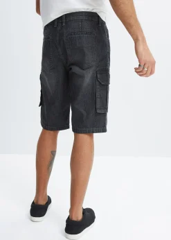 Bermuda cargo long en jean, loose