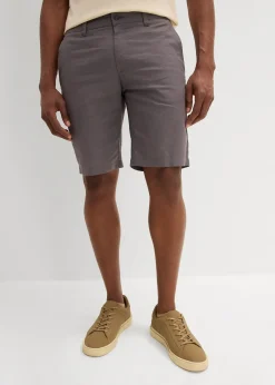 Bermuda chino en lin mélangé, Regular