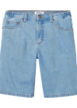 Bermuda classique en jean avec taille élastiquée