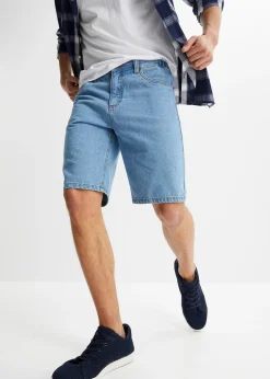 Bermuda classique en jean avec taille élastiquée