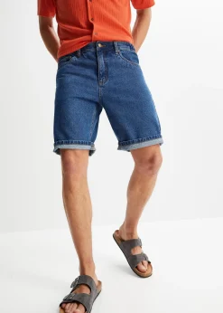 Bermuda classique en jean avec taille élastiquée