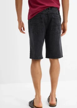 Bermuda classique en jean avec taille élastiquée