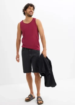 Bermuda classique en jean avec taille élastiquée