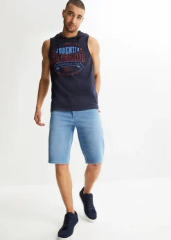 Bermuda confortable en jean et molleton, Regular