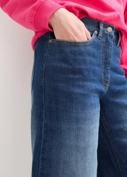 Bermuda en jean à taille haute et élastiquée