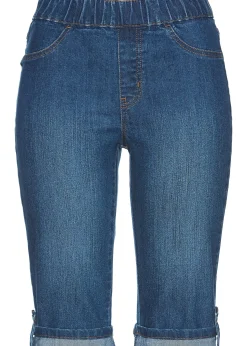 Bermuda en jean avec taille entièrement élastiquée