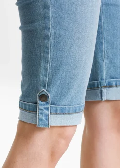 Bermuda en jean avec taille entièrement élastiquée