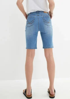 Bermuda en jean, coupe slim, taille mi-haute