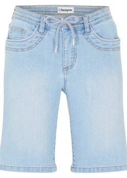 Bermuda en jean, coupe slim, taille mi-haute