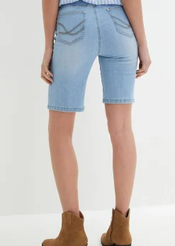 Bermuda en jean, coupe slim, taille mi-haute