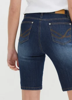 Bermuda en jean, coupe slim, taille mi-haute