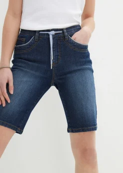 Bermuda en jean, coupe slim, taille mi-haute