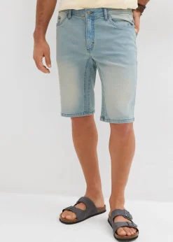 Bermuda en jean extensible avec entrejambe renforcé, regular