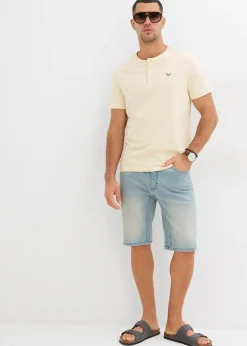 Bermuda en jean extensible avec entrejambe renforcé, regular