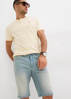 Bermuda en jean extensible avec entrejambe renforcé, regular