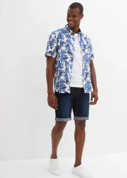 Bermuda en jean extensible, Regular