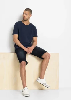 Bermuda en jean extensible avec entrejambe renforcé, regular