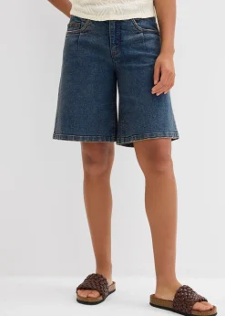 Bermuda en jean, taille mi-haute