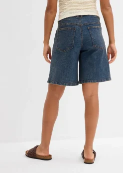 Bermuda en jean, taille mi-haute