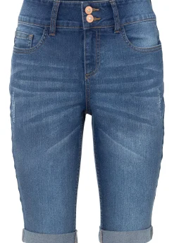Bermuda en jean, taille mi-haute