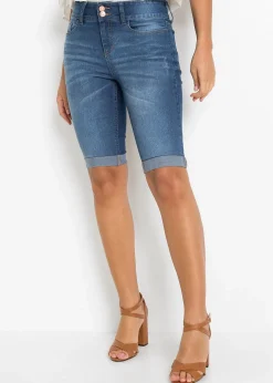 Bermuda en jean, taille mi-haute