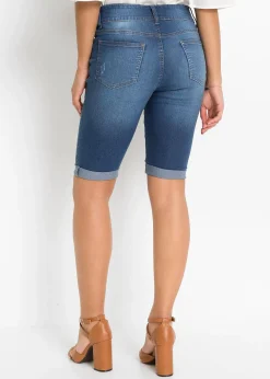 Bermuda en jean, taille mi-haute
