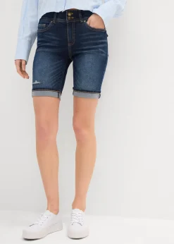 Bermuda en jean, taille mi-haute