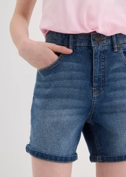 Bermuda en jean, taille mi-haute