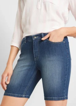 Bermuda en jean, taille mi-haute