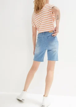 Bermuda en jean, taille mi-haute