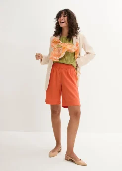 Bermuda en mélange lin et viscose