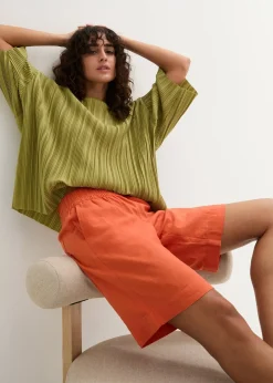 Bermuda en mélange lin et viscose