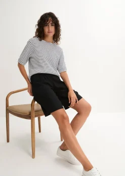 Bermuda en mélange lin et viscose