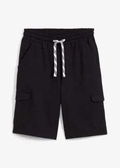 Bermuda en molleton 100% coton à poches cargo