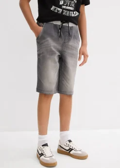 Bermuda en molleton aspect jean, Regular