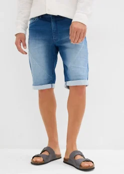 Bermuda en molleton effet jean, loose